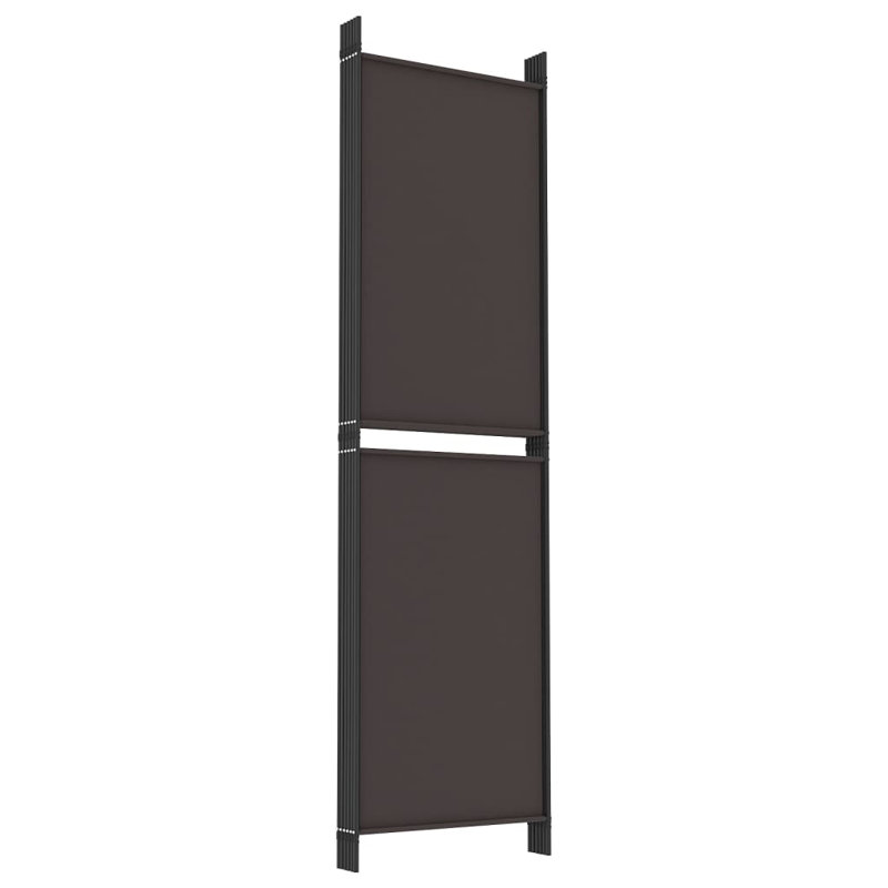 Cloison pliante Rikkea, Brun, 6, H 70,8 po x l 118,1 po