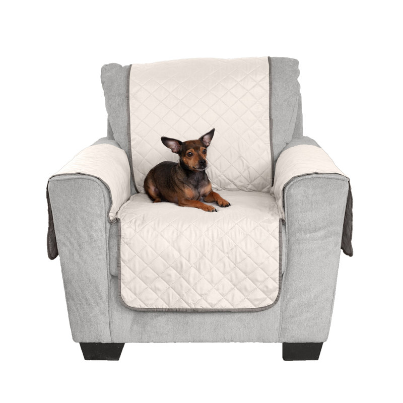 Reversible Protector Box Cushion Armchair, Gray/Mist
