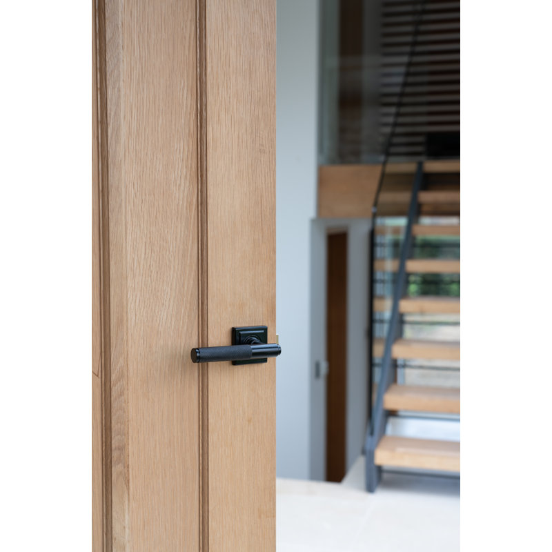 Brompton Lever on Rose Set (Square), Black