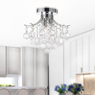 Plafonnier encastré en cristal 3 lumières 12 pouces Trenton