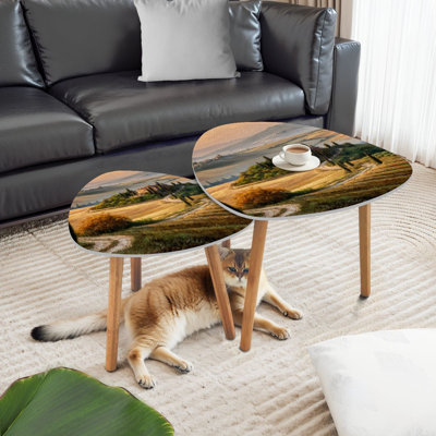 Ensemble de 2 tables basses gigognes Triangle