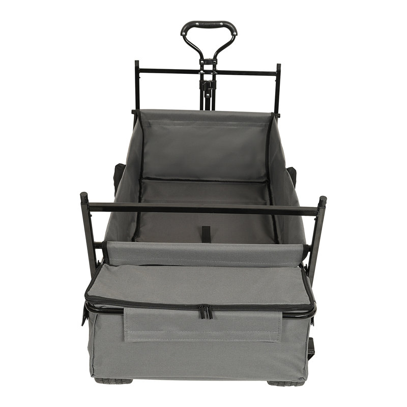 Chariot pliable avec auvent 480Lbs, Noir