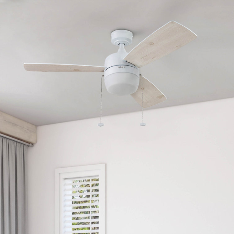 44" Barcadero 3 - Blade LED Propeller Ceiling Fan with Pull Chain and Light Kit Included