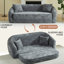 Fauteuil inclinable convertible incurvé de 87 po-748431118