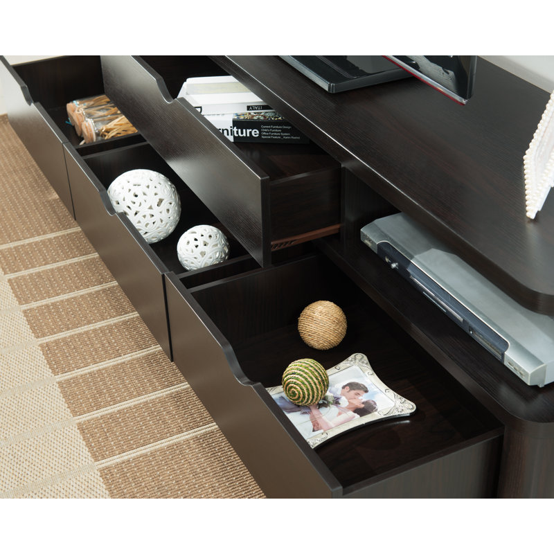 Weatherall Unfinished TV Stand for TVs up to 70", Cappuccino