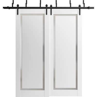 Portes blanches en grange coulissante Planum