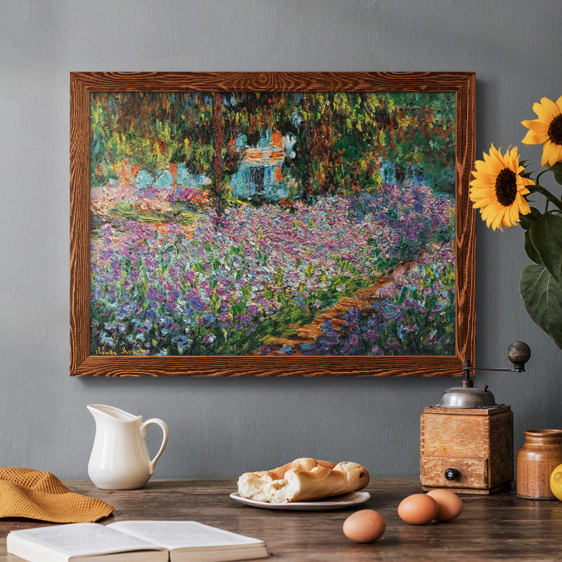Iris in Monet's Garden, 1900 03, reproduction d'art sur toile, Érable, H 28 po x l 42 po x P 1,5 po