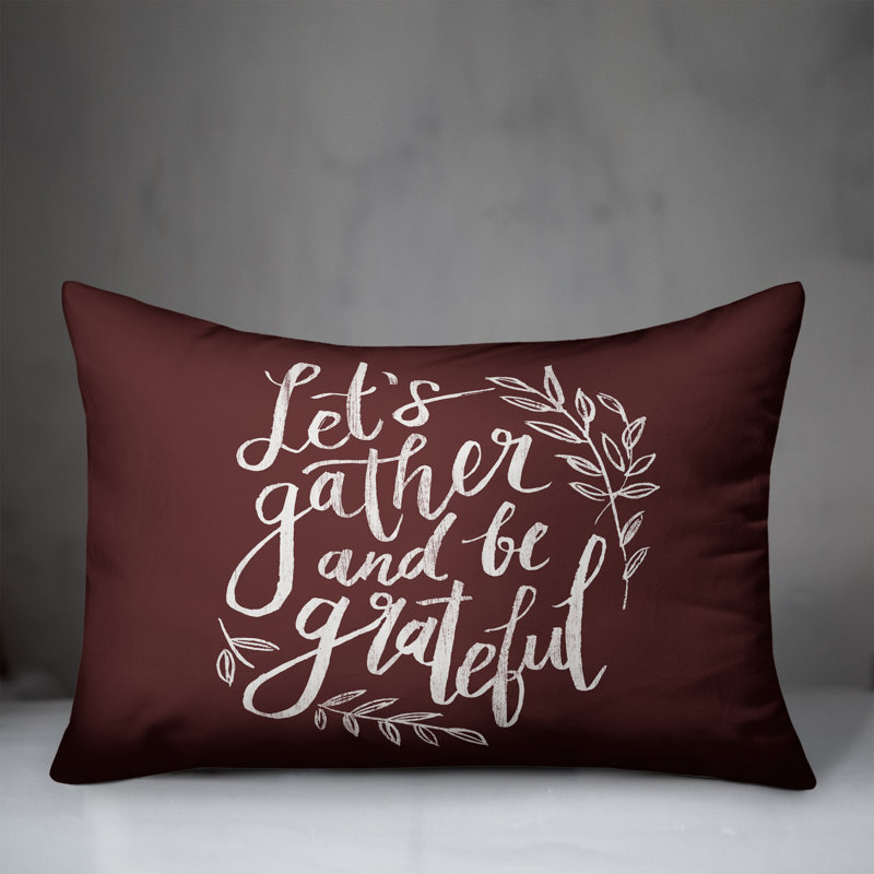 Outdoor Reversible Throw Pillow, H 18 po x l 25 po, Marron