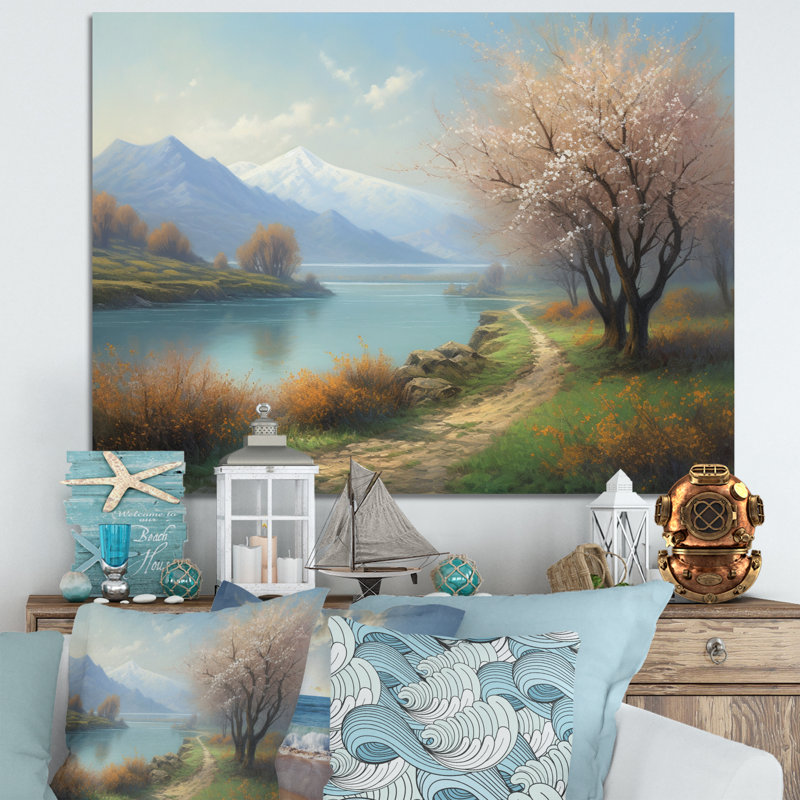 «Ryana Cherry Blossom Trees» par The Water IV sur toile, H 12 po x l 20 po x P 1 po, Toile tendue