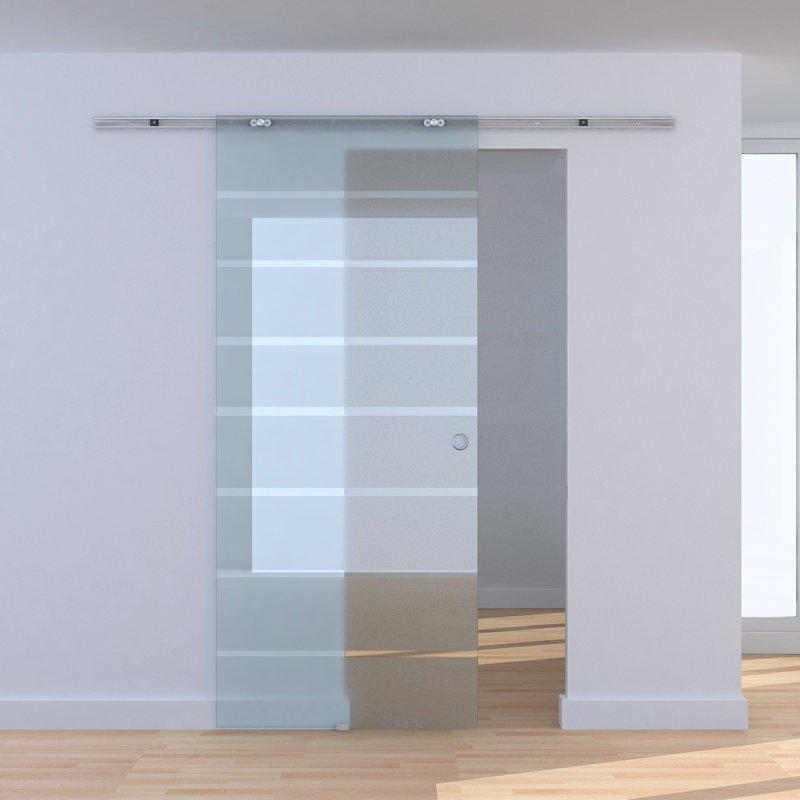 Cousins Glass Sliding Door, 205cm H x 77.5cm W x 0.8cm D