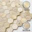 Carreaux de cuisine hexagonaux auto-adhésifs auto-adhésifs pour carrelage mural de cuisine, auto-adhésif en métal et marbre Honeycomb