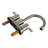 Brushed Nickel 4" Centerset Bathroom Faucet With Dual Handles, Zinc Alloy Construction, Ceramic Disc Valve, 1.2 GPM-124636987
