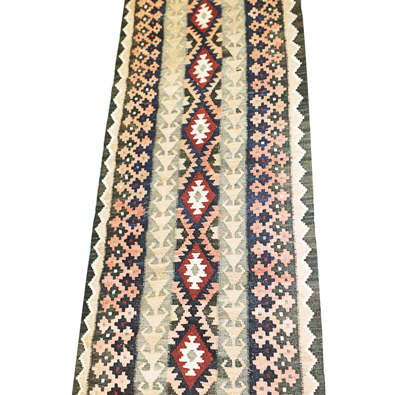Hand Knotted Wool Area Rug in Multi