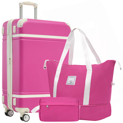 Hardshell Luggage Sets With Bags Lightweight Suitcase Double Spinner Wheels With TSA Lock ,Single Vintage Luggage 28 IN