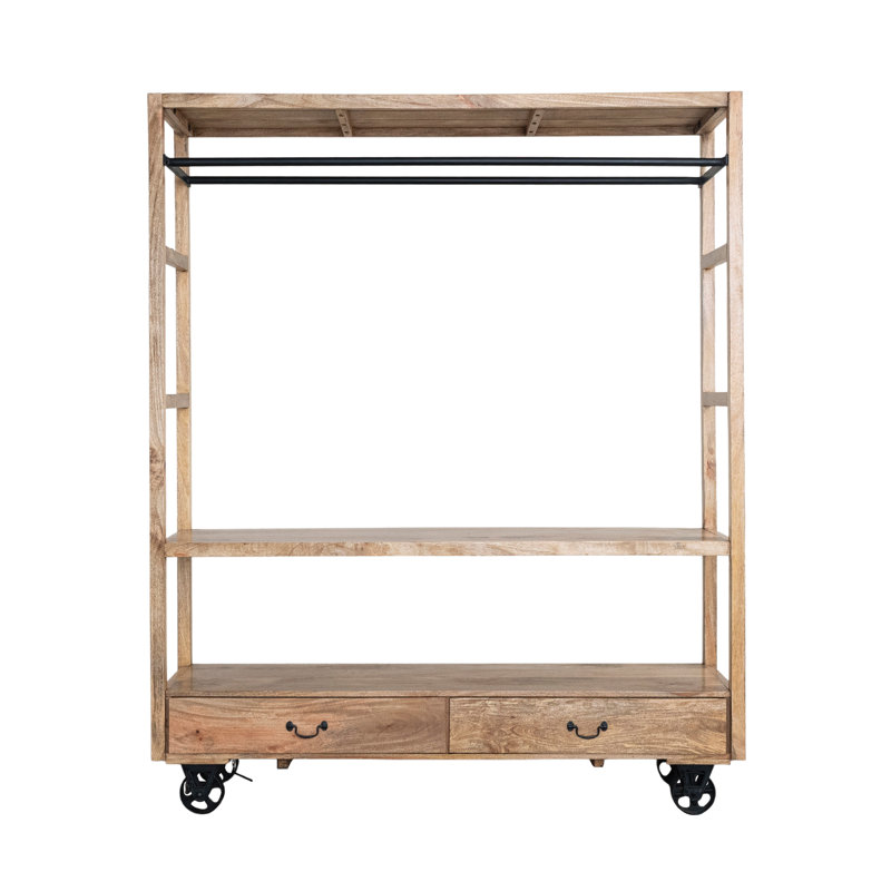 Mango WoodIron Artisan Utility Cart
