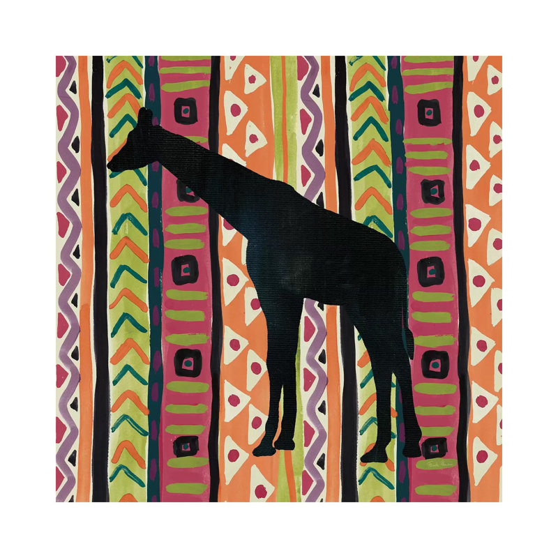 African Animal III Jewel by Farida Zaman - Print on Canvas, Wrapped Canvas, 93.98cm H x 93.98cm W x 1.91cm D