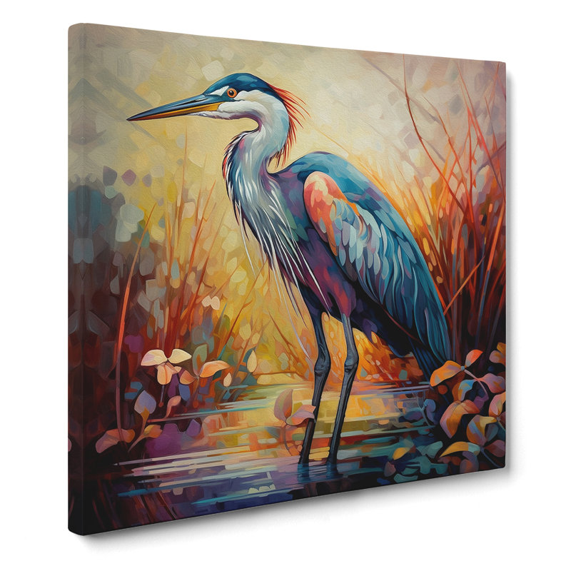 Heron Color Field Painting No.1 - Wrapped Canvas