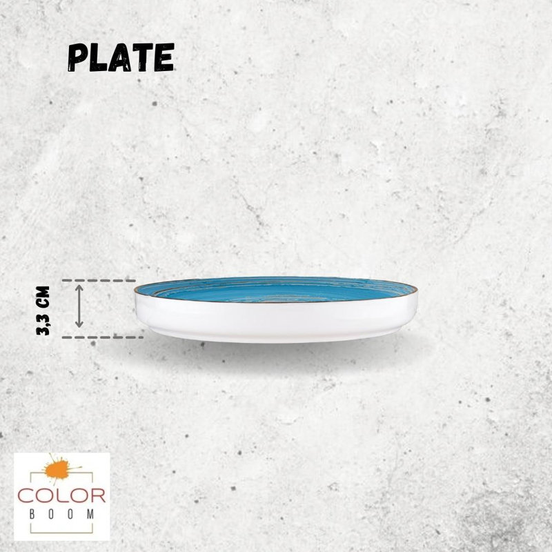 Wilmax Colourboom 23cm Round Plate 23cm, Blue