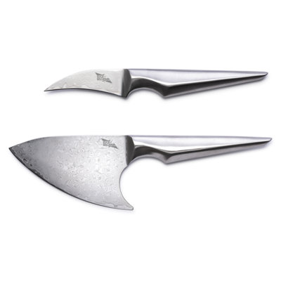 Edge Of Belgravia Shiroi Hana 2 Piece Damascus Steel Assorted Knife Set