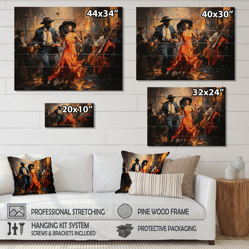 Lukman, art afro-américain II, impression sur bois, H 24 po x l 32 po x P 0,78 po