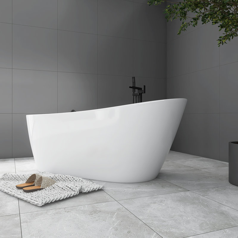 59'' x 31'' Freestanding Soaking Acrylic Bathtub