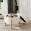 Bhart 45cm Wide Round Footstool Ottoman with Storage