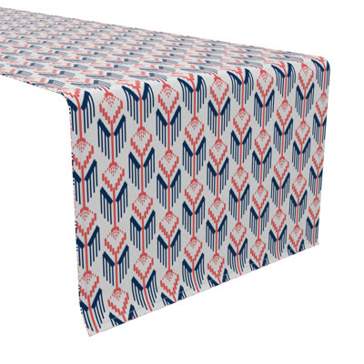 Rectangular Ikat Cotton Twill Table Runner
