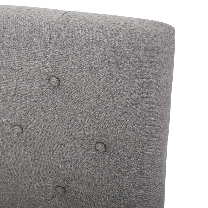 Lit plateforme tapissier Cholet, Charcoal Grey, Twin