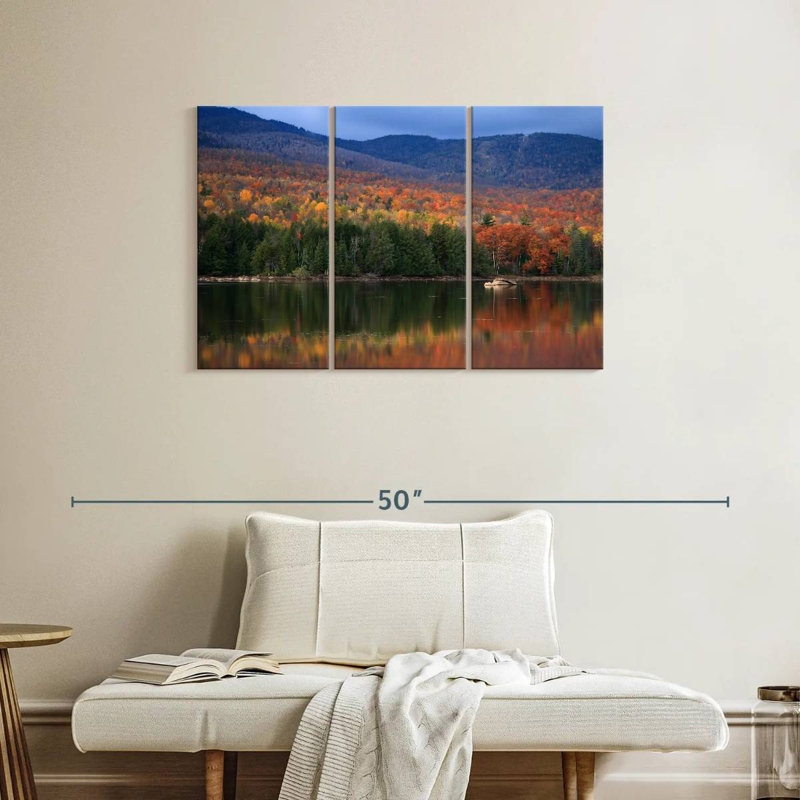 Alvord Adirondack Mountains In Autumn, 24" H x 38" W