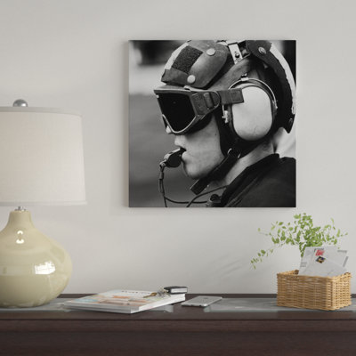 " A Sailor Supervises Flight Operations Aboard the Aircraft Carrier USS Harry S. Truman " Graphic Art Print