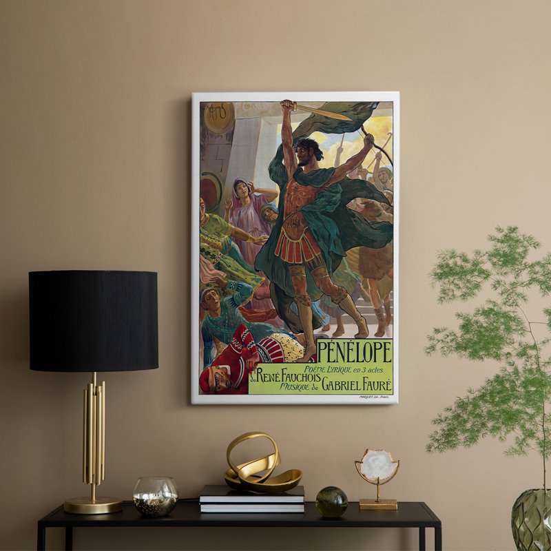 Pénélope (affiche d'opéra) - Toile tendue avec châssis par Georges Rochegrosse, 8 x 12