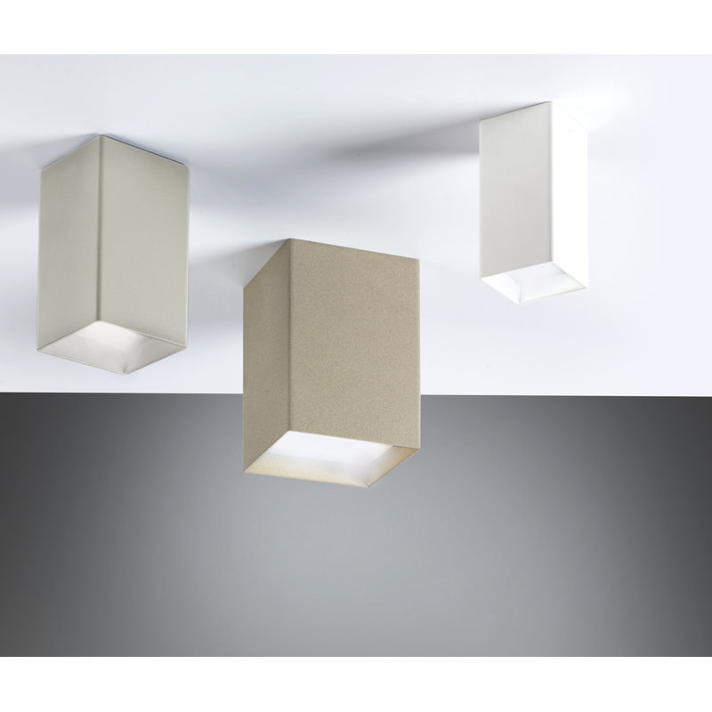 LED Flush Mount, Grey, 11.5cm H x 10cm W x 10cm D