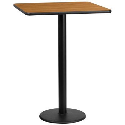 Jack Square Laminate Table Top with Round Table Height Base