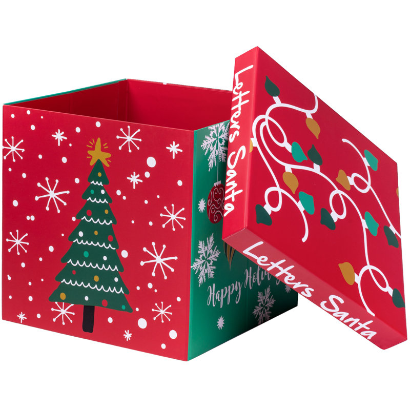 Boîte de cadeau de Noël avec couvercle