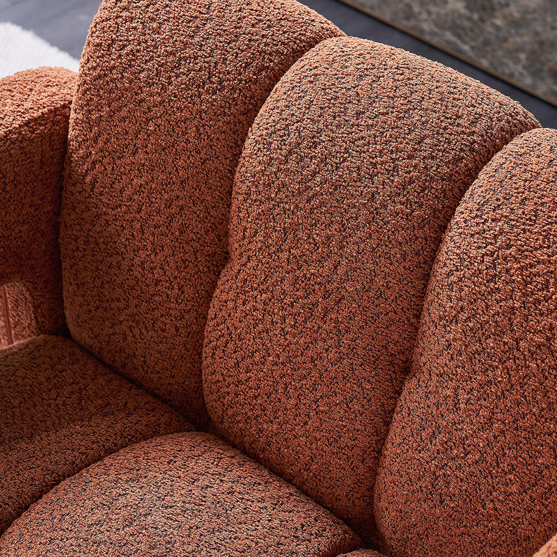 Charmant fauteuil d'appoint rembourré Boucle avec sièges confortables, conception unique et entretien facile pour votre espace de vie