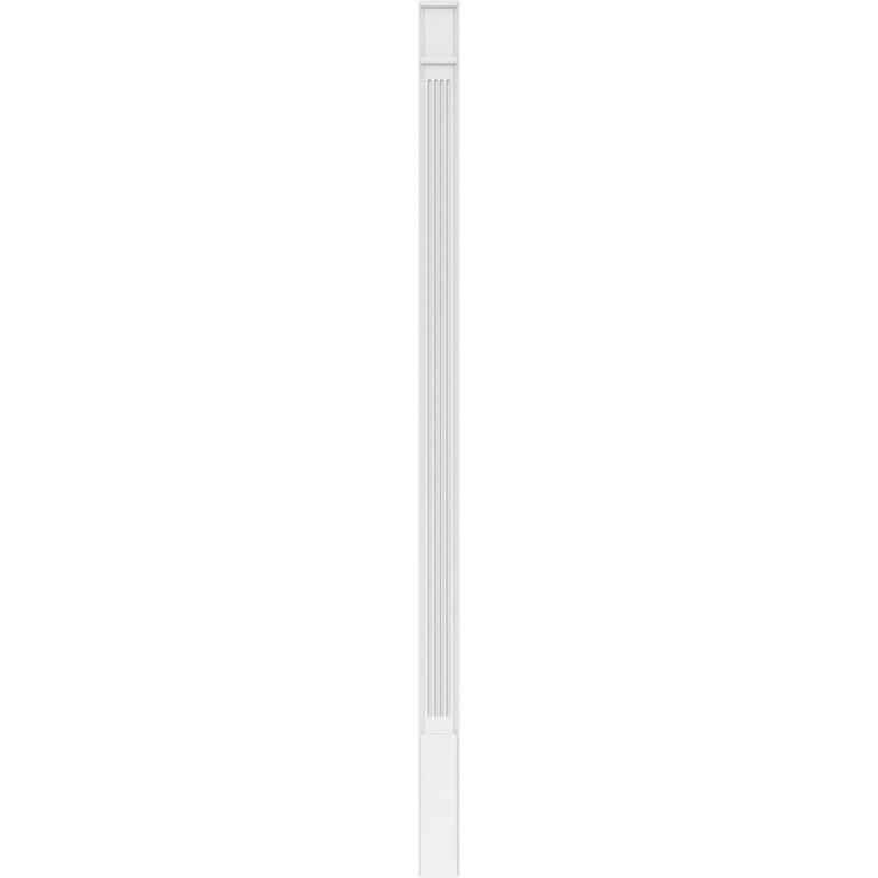 Pilastre cannelé en PVC (la paire), 108 po, 5", Base et chapiteau décoratifs