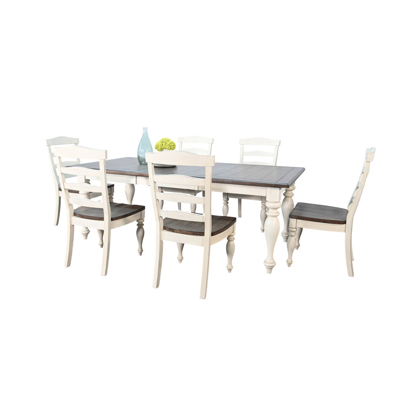 Sunny Designs Pasadena Rectangular Extension Dining Set, 7 Pieces: Table, 6 Chairs