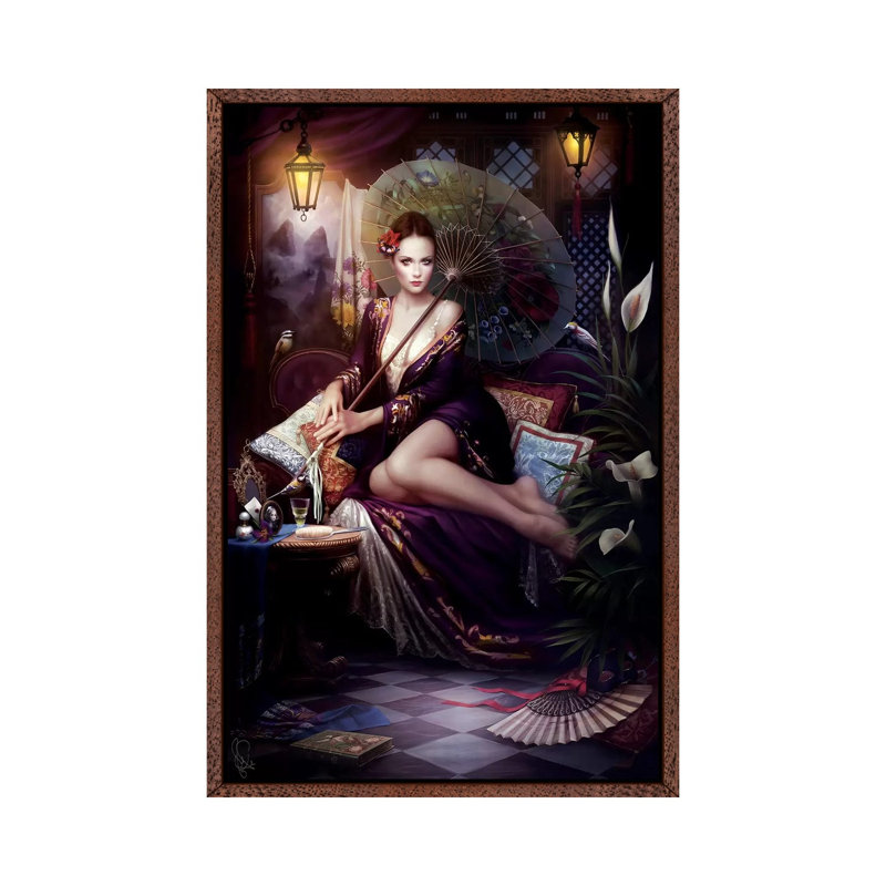 Anis by Melanie Delon - Print on Canvas, 101.6 cm H x 66.04 cm W, Classic Brown Wood Framed