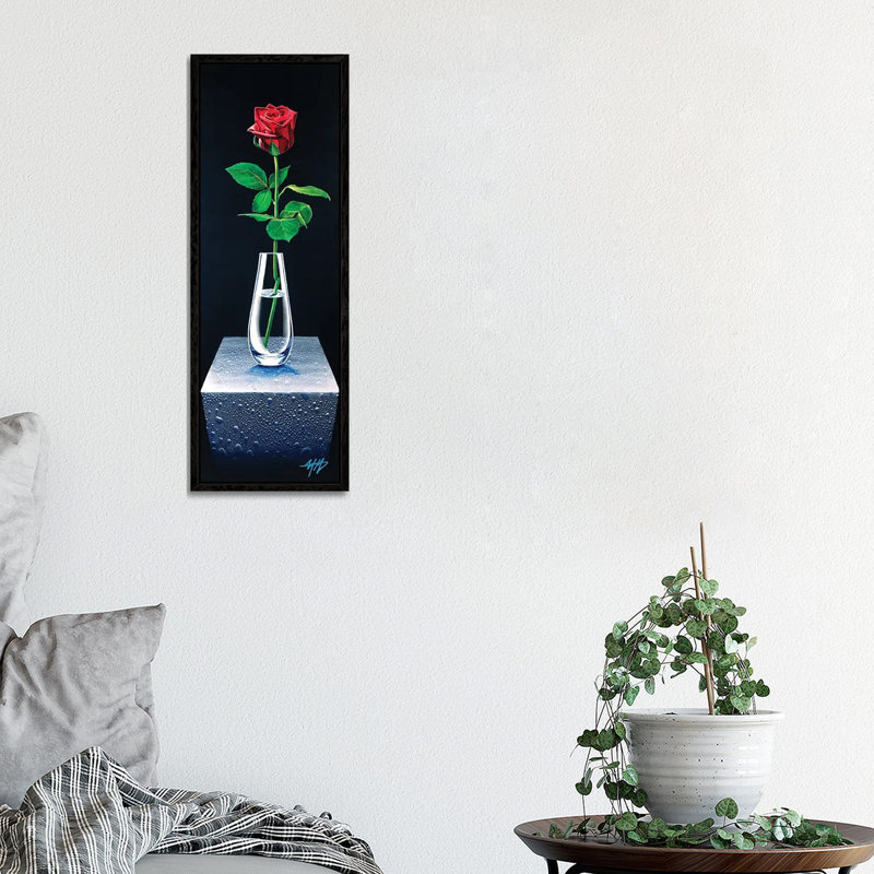 Forever Rose by Michael Goldzweig - Floater Frame Print on Canvas