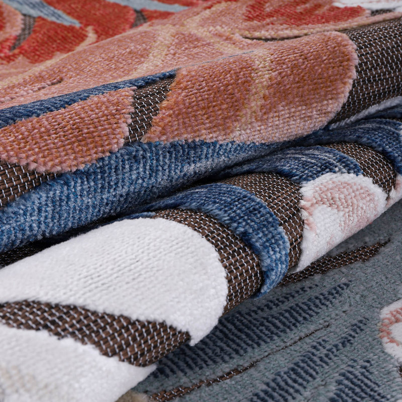Tapis floral intérieur / extérieur, Rectangle 5 pi 3 po x 7 pi
