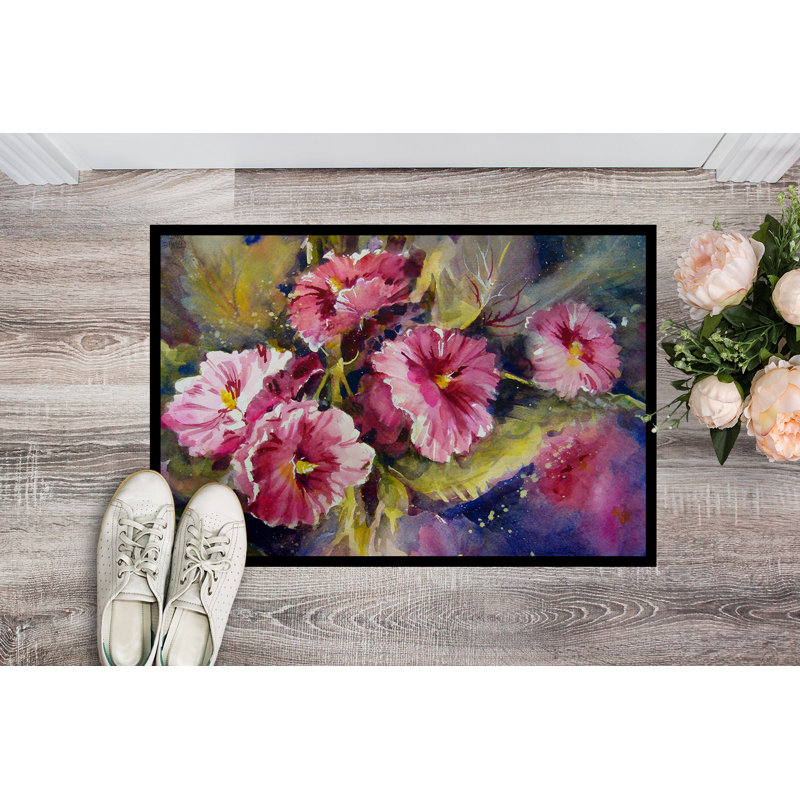 Waveland Non-Slip Floral Outdoor Doormat, Rectangle 2' x 3'