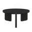 Table basse ronde en bois, noire