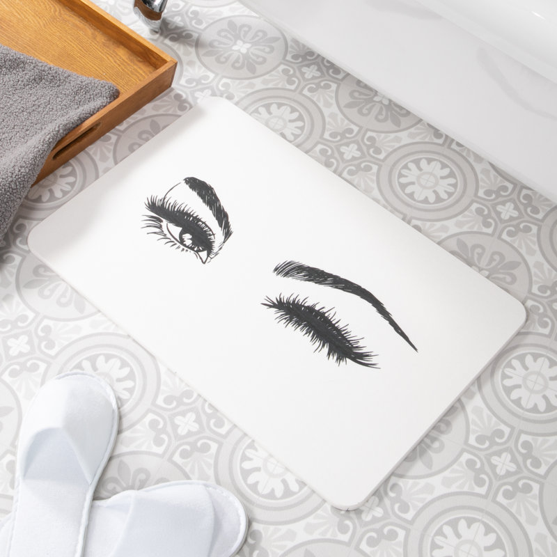 Non-Slip Bath Mat, White
