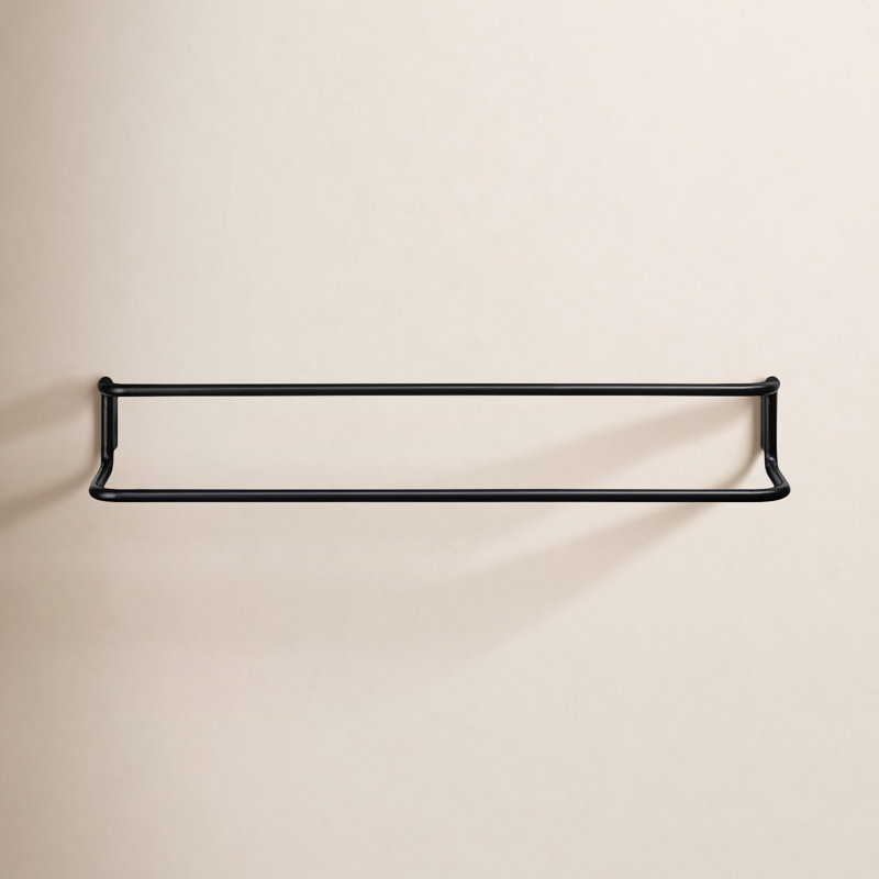 Porte-serviettes mural simple 23,6 po Modo, Noir