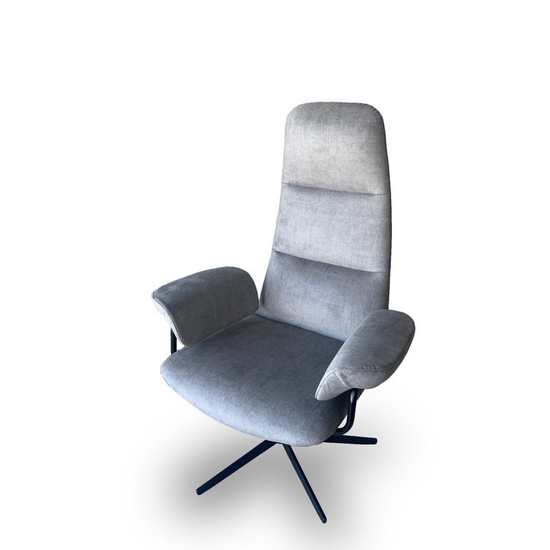 Arletta Upholstered Swivel Armchair, Grey