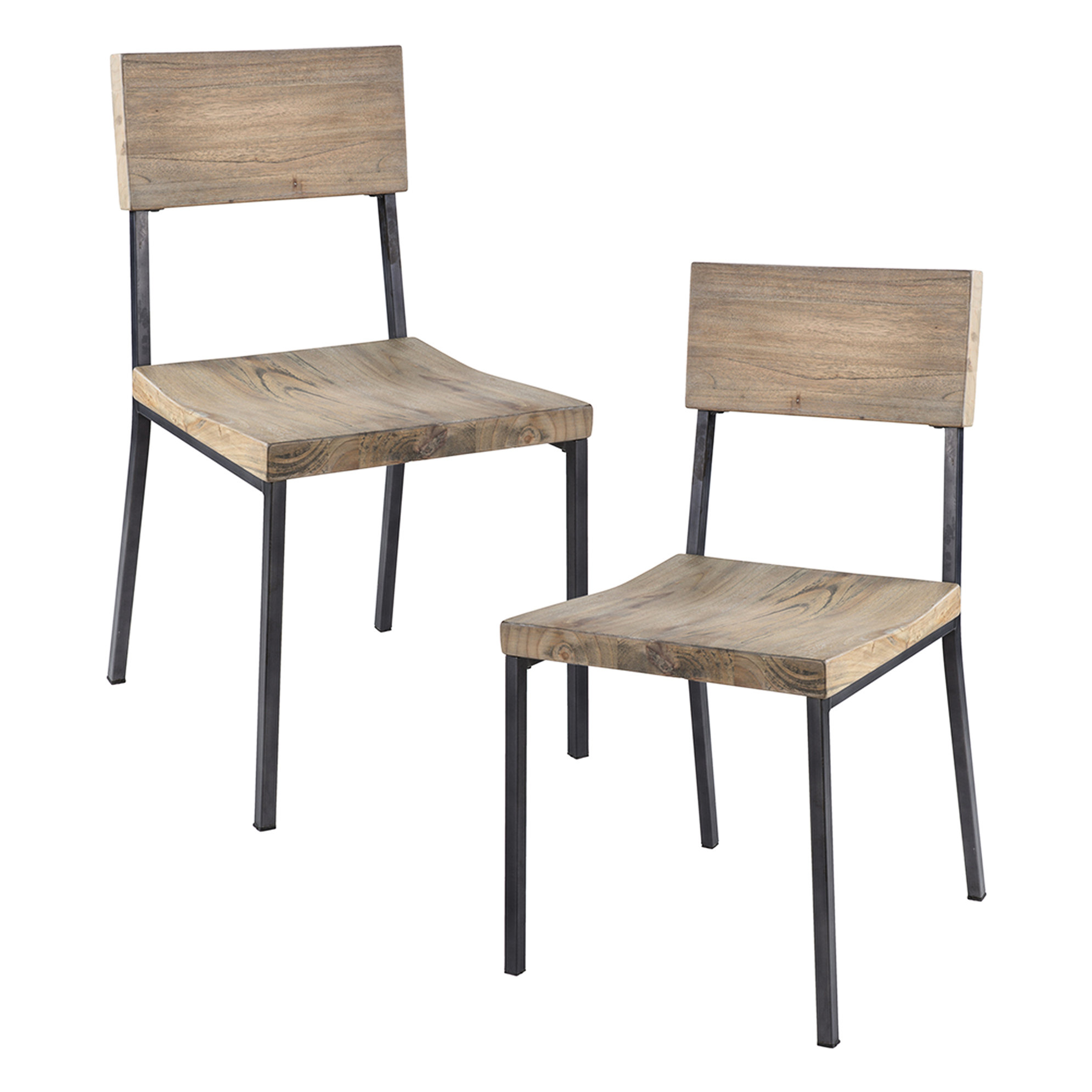 One Allium Way® 2 Dining Chair Collection, Solid Wood With Gray ...