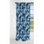 Bleu indigo manx mosaïque - rideau de marbre abstrait - rideau de marbre occultant en velours - 1 panneaux-107539227