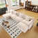 Hibbell Comfort U Shaped Couch With Reversible Chaise, Modular Large U-Shape Sectional Sofa, Double Extra Ottomans