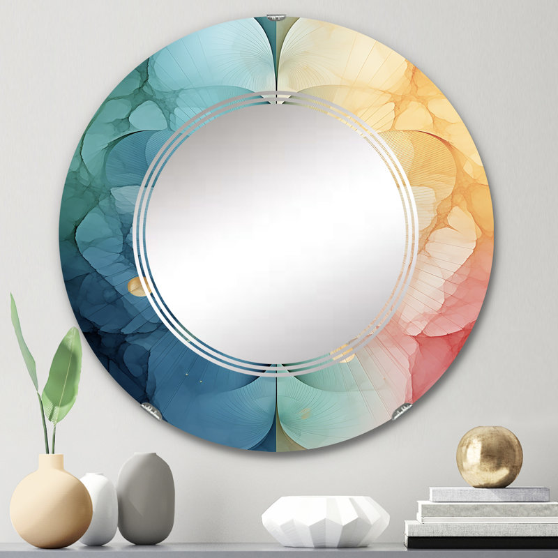 Reinart - Miroir mural moderne rond, 24 po x 24 po