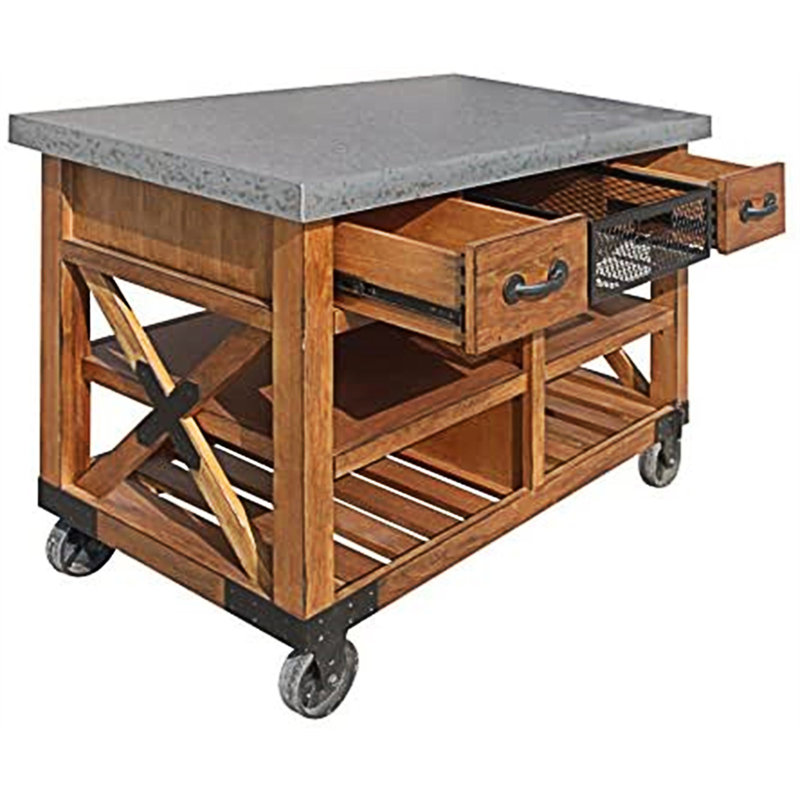 Kailey Wood Kitchen Cart